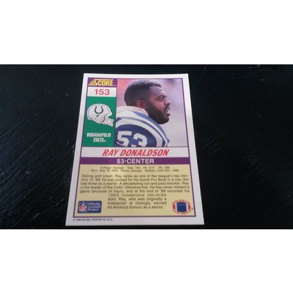 1990 Score Football Card # 153 Ray Donaldson Ex-Mt (6) Indianapolis Colts