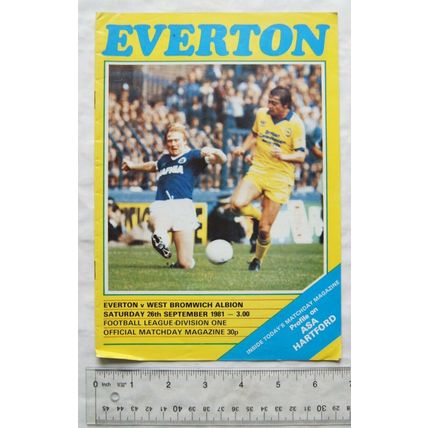 1981 programme Everton v. West Bromwich Albion