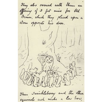 Beatrix Potter Squirrel Nutkin Book Antique Letter Postcard