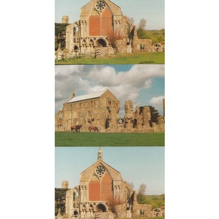 Church of St Mary & Holy Cross Binham Benedictine Priory Norfolk 3x Postcard s