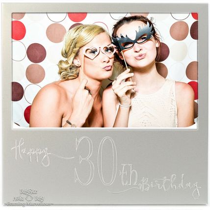 New Engraved Silver 30th Birthday Photo Frame Gift Celebration Memory Picture