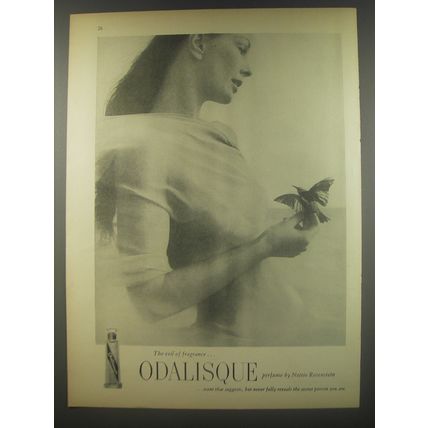 1956 Nettie Rosenstein Odalisque Perfume Advertisement - The Veil of Fragrance