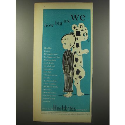 1956 Health-Tex Fashion Ad - How big are we