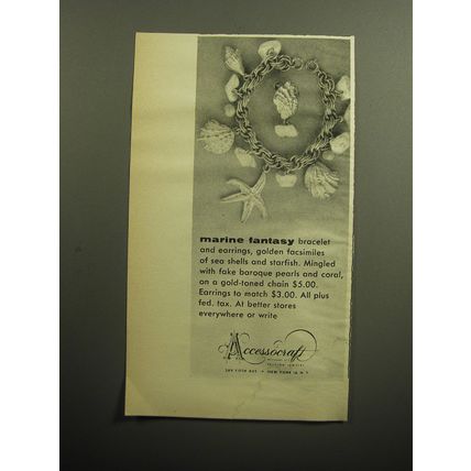 1958 Accessocraft Jewelry Ad - Marine Fantasy