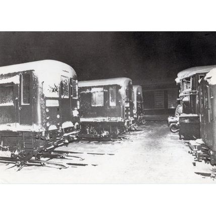 Neasden Underground Depot in 1962 Disaster Snow Postcard