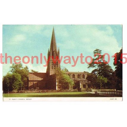 St Marys Church, Witney, Oxfordshire, Cotman Postcard