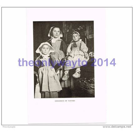 Children of Vannes, Brittany, France, Book Illustration (Print), 1912