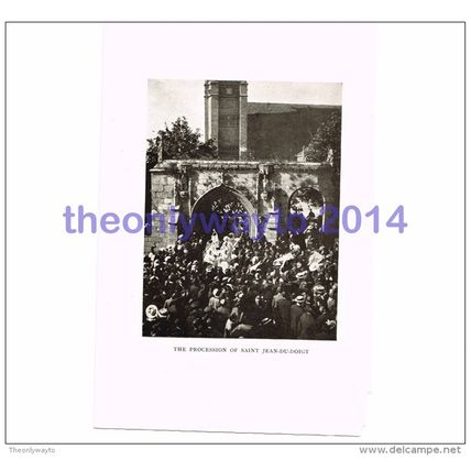 Procession of Saint Jean-Du-Doigt, Brittany, France, Book Illustration, 1912
