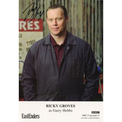 Ricky Groves as Garry Hobbs BBC Eastenders Hand Signed Cast Card Photo