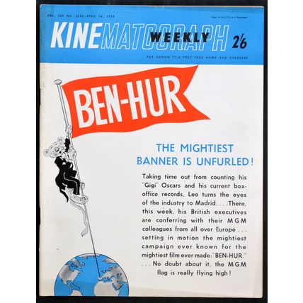 KINE WEEKLY 1959 Brigitte Bardot, United Artists UK MAGAZINE