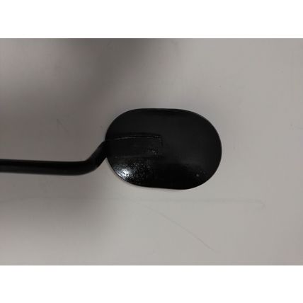 Primitive Iron Metal Ladle - Black -One end flattened, Spoon Head is Oval 15.75"