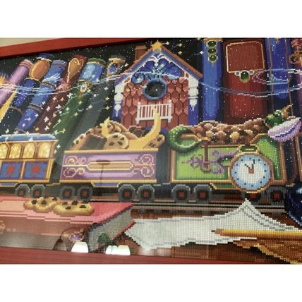 Dragon Train of Dreams XLG Diamond Art Professionally Framed 70" x 20" Beautiful