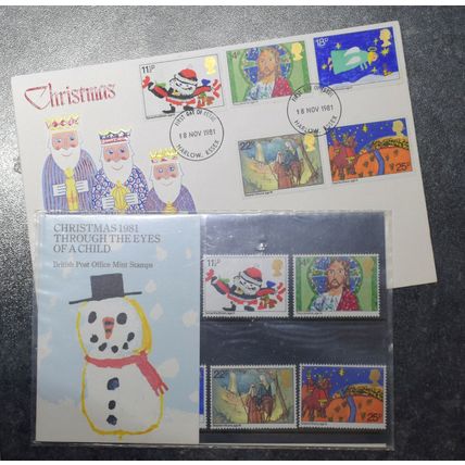 GB STAMPS BUY ON GET ONE FREE Pres.pack 130 Christmas 1981 MNH ~~L@@K~~
