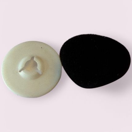 30mm Black Flocked Triangle Safety Nose - Teddy Bear Animal Nose Supplies