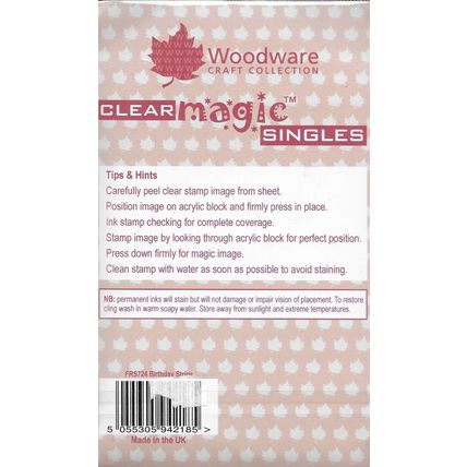 Woodware. Birthday Stamp. Stamping Cardmaking Scrapbooking Crafts