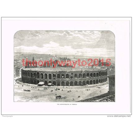 Amphitheatre, Verona, Italy, Book Illustration (Print), c1891