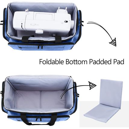 LUXJA Sewing Machine Carrying Bag with Removable Padding Pad, Travel Case for Se