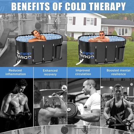 Ice Bath Tub for Athletes - 129 Gal Cold Plunge Tub for Recovery, Portable Batht