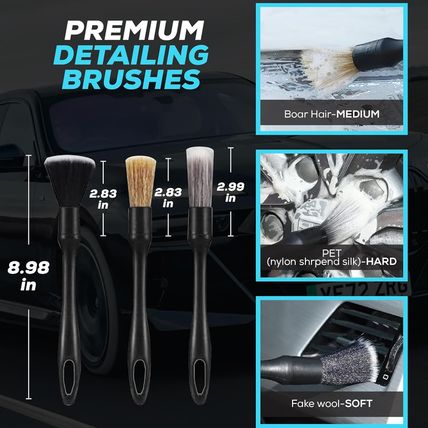 Car Wash Cleaning Kit, Manual Foam Sprayer, Premium Brushes, Professional Interi