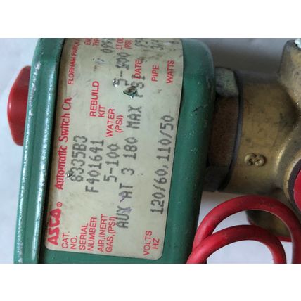 NEW OLD ASCO 8335B3 SOLENOID VALVE,3/4" NPT 110/120V,SJ