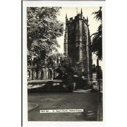 Shropshire MARKET DRAYTON St Mary's Church Postcard by Frith (MKD.46F)