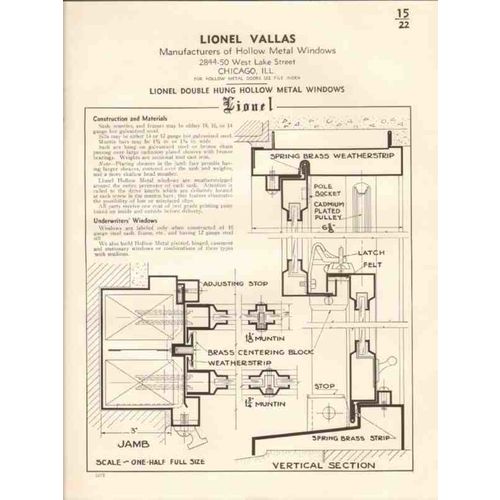 lionel vallas 1941 double hung hollow metal windows vintage catalog