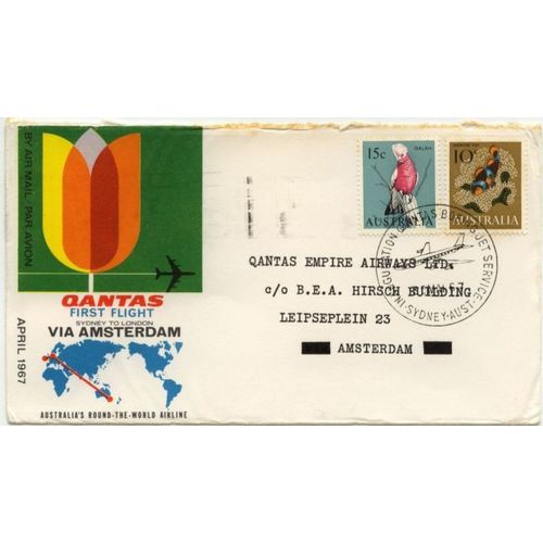 QANTAS FIRST FLIGHT SYDNEY to LONDON via AMSTERDAM 30 March 1967 (Sydney)