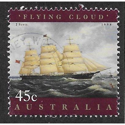 AUS 1998 45c 'SHIP PAINTINGS - FLYING CLOUD' FINE USED (EBID68-277)