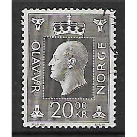 NORWAY 1969 KING OLAV V 20K BROWN SG 637 FINE USED
