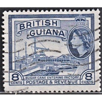 BRITISH GUIANA, 1954-63 8c ERII, SG 337 (Scott 259), used