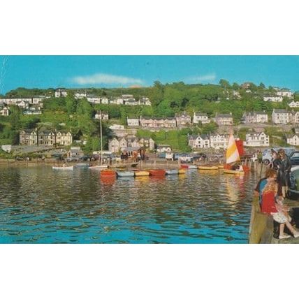 Boating Lake Looe Outrageous 1970s PVC Leather Raincoat Fashion Postcard