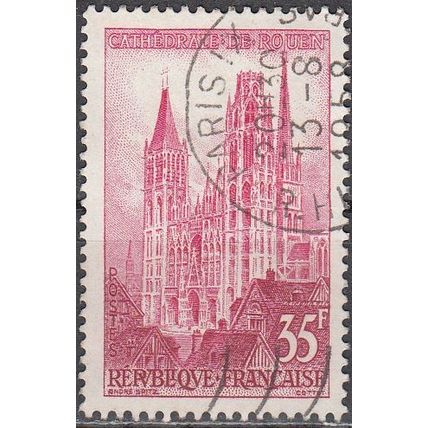 France 1957 Michel 1164 O Cote (2008) 0.15 € Cathédrale de Rouen Cachet rond