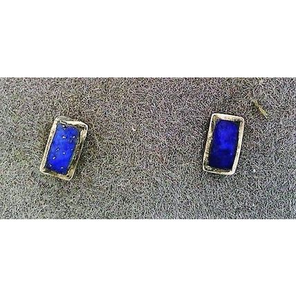 Lapis Sterling Silver Gemstone Stud Earrings