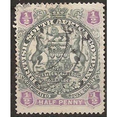 Rhodesia 1897 SG66 1/2d Grey-Black & Purple Very Fine Used .