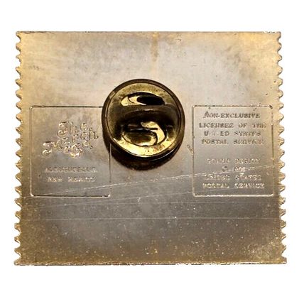 1985 Eagle USA $10.75 Stamp USPS Advertising Hat Lapel Pin Pinback Brooch Vtg