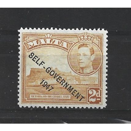 Malta.SG238c 2d Victoria and Citadel,Gozo (Yellow-Ochre).Mounted Mint.Apr25b