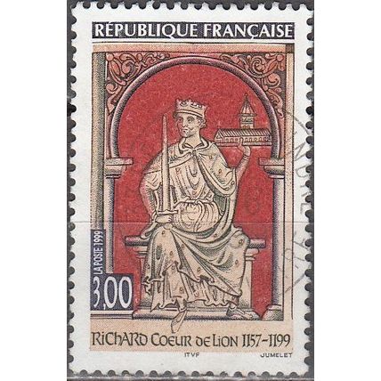 France 1999 Michel 3379 O Cote (2008) 1.00 € Richard 1er Coeur Lion Cachet rond
