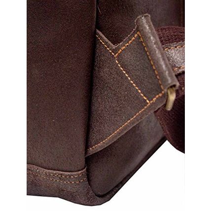 David King & Co. Distressed Leather Laptop Messenger Backpack-BROWN-NEW-FAST