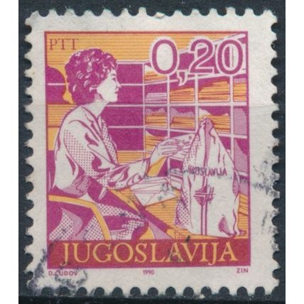 Postal Services: 0.20d - Yugoslavia 1990 - FH - MiNr 2402C