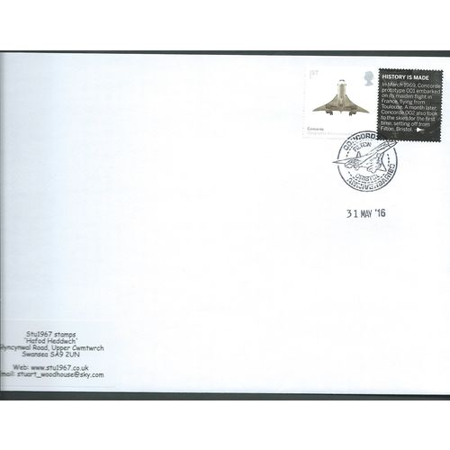 2016 1ST CONCORDE (EX SMILER)' CONCORDE- FILTON' COVER (EBIDPACK3948)