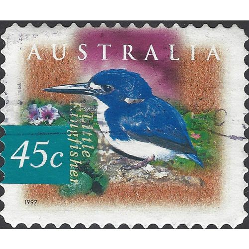 AUSTRALIA, BIRD, Little Kingfisher, green-blue 1997, 45c, #4