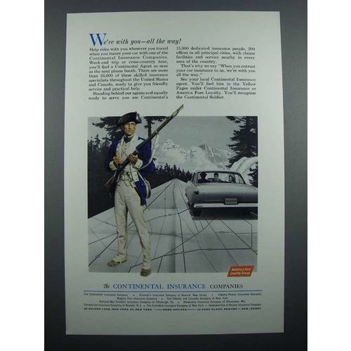 1963 Continental Insurance Ad - With You All The Way