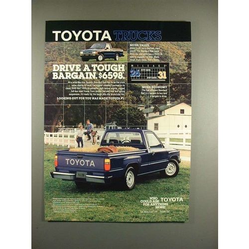 1986 Toyota Standard Bed Truck Ad - Tough Bargain!
