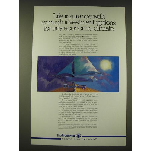 1989 The Prudential Insurance Ad - Life insurance with enough investment