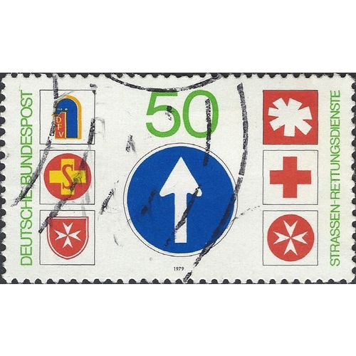 GERMANY, Road Rescue Services, green 1979, 50pf