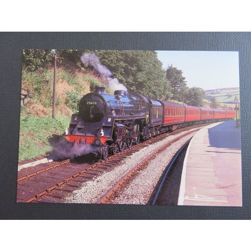 Keighley & Worth Valley Railway 75078 at Oxenhope WV71 Postcard #96