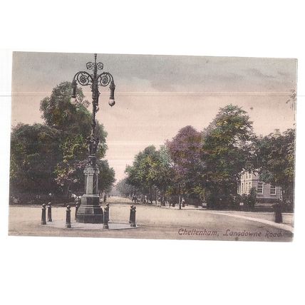 LANSDOWNE ROAD, CHELTENHAM, GLOUCESTERSHIRE antique postcard by F. Frith =