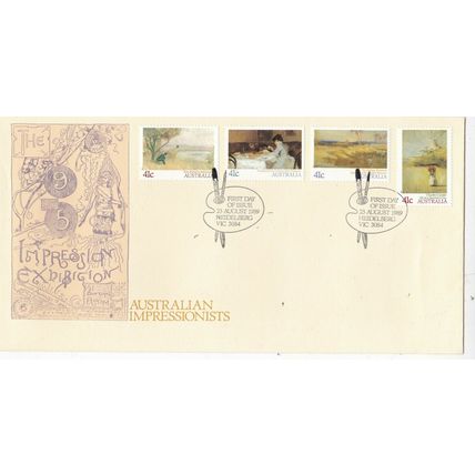 Australia 1989 Australian Impressionists FDC Heidelberg cancel Unaddressed VGC