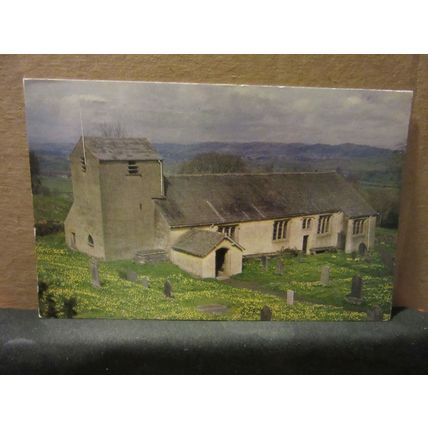 ST. ANTHONY'S CHURCH, CARTMEL FELL CUMBRIA used postcard. by Sanderson 1981 pm #