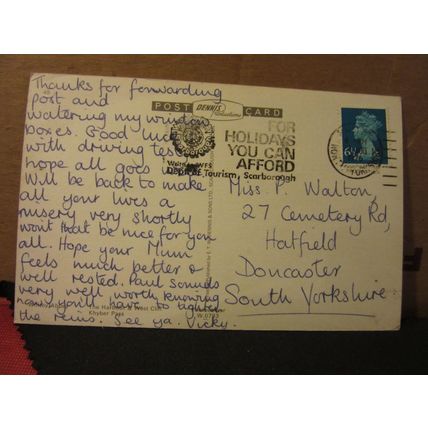 multiview, WHITBY, Yorkshire used postcard by E T W Dennis & Sons 1976 pm